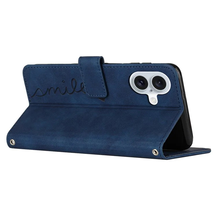 For iPhone 16 Case PU Leather Skin Touch Feeling Wallet Phone Cover