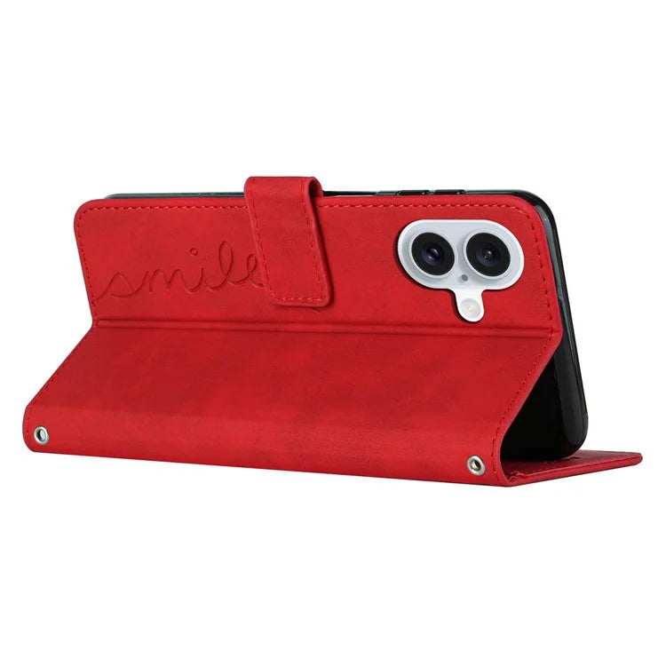For iPhone 16 Case PU Leather Skin Touch Feeling Wallet Phone Cover
