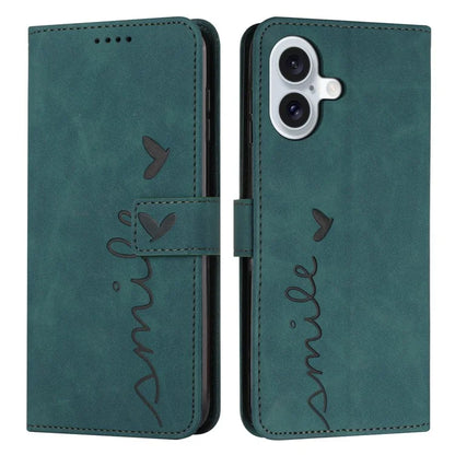 For iPhone 16 Case PU Leather Skin Touch Feeling Wallet Phone Cover