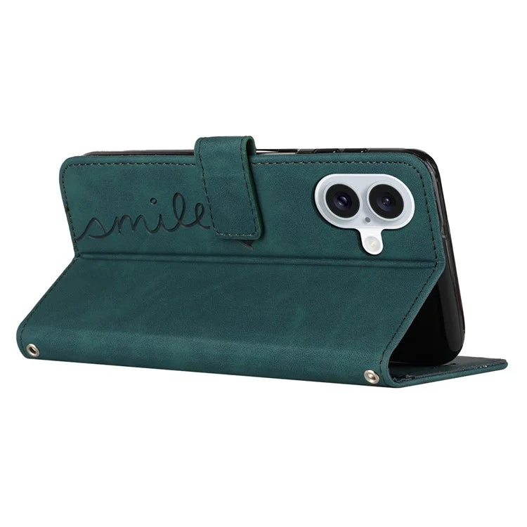 For iPhone 16 Case PU Leather Skin Touch Feeling Wallet Phone Cover