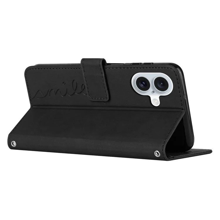 For iPhone 16 Case PU Leather Skin Touch Feeling Wallet Phone Cover