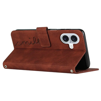 For iPhone 16 Case PU Leather Skin Touch Feeling Wallet Phone Cover