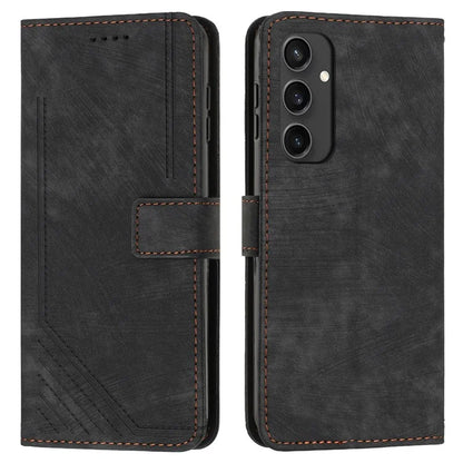 For Samsung Galaxy S24 FE Case Lines Pattern Full Protection Leather Flip Phone Cover