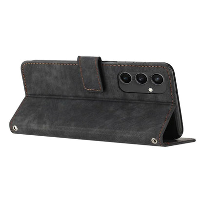 For Samsung Galaxy S24 FE Case Lines Pattern Full Protection Leather Flip Phone Cover