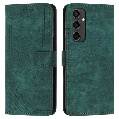 For Samsung Galaxy S24 FE Case Lines Pattern Full Protection Leather Flip Phone Cover