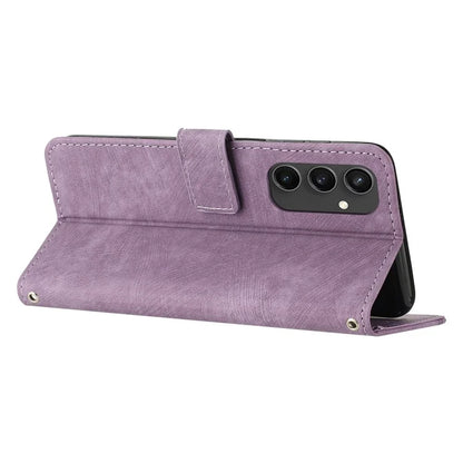 For Samsung Galaxy S24 FE Case Lines Pattern Full Protection Leather Flip Phone Cover