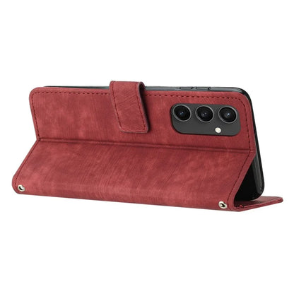 For Samsung Galaxy S24 FE Case Lines Pattern Full Protection Leather Flip Phone Cover