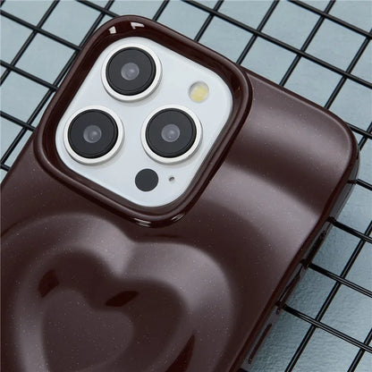 WT Series For iPhone 13 Pro Case TPU Shell 3D Heart Wave Phone Cover