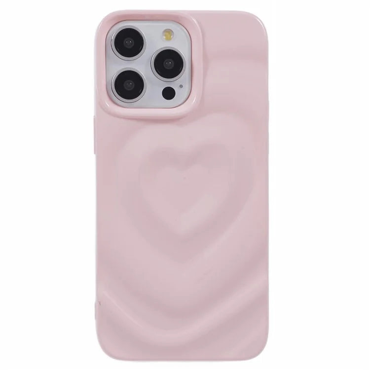 WT Series For iPhone 13 Pro Case TPU Shell 3D Heart Wave Phone Cover