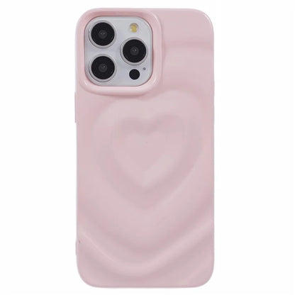 WT Series For iPhone 13 Pro Case TPU Shell 3D Heart Wave Phone Cover