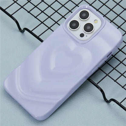 WT Series For iPhone 13 Pro Case TPU Shell 3D Heart Wave Phone Cover