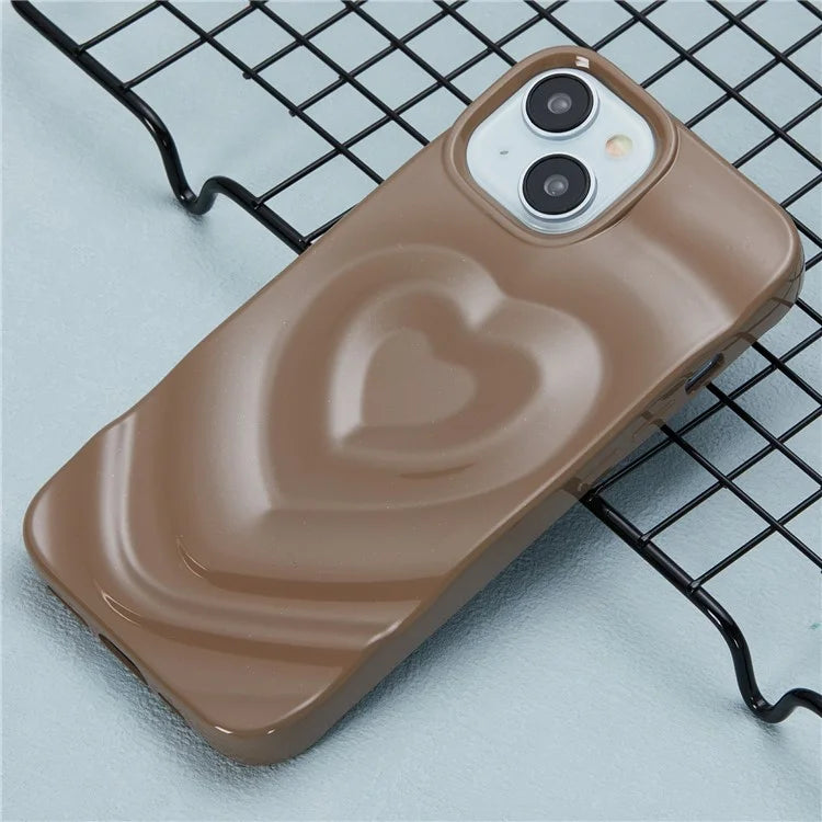 WT Series For iPhone 14 Case Heart Design Shockproof Soft TPU Phone Cover
