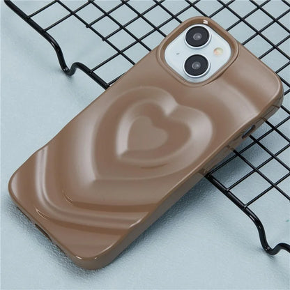 WT Series For iPhone 14 Case Heart Design Shockproof Soft TPU Phone Cover