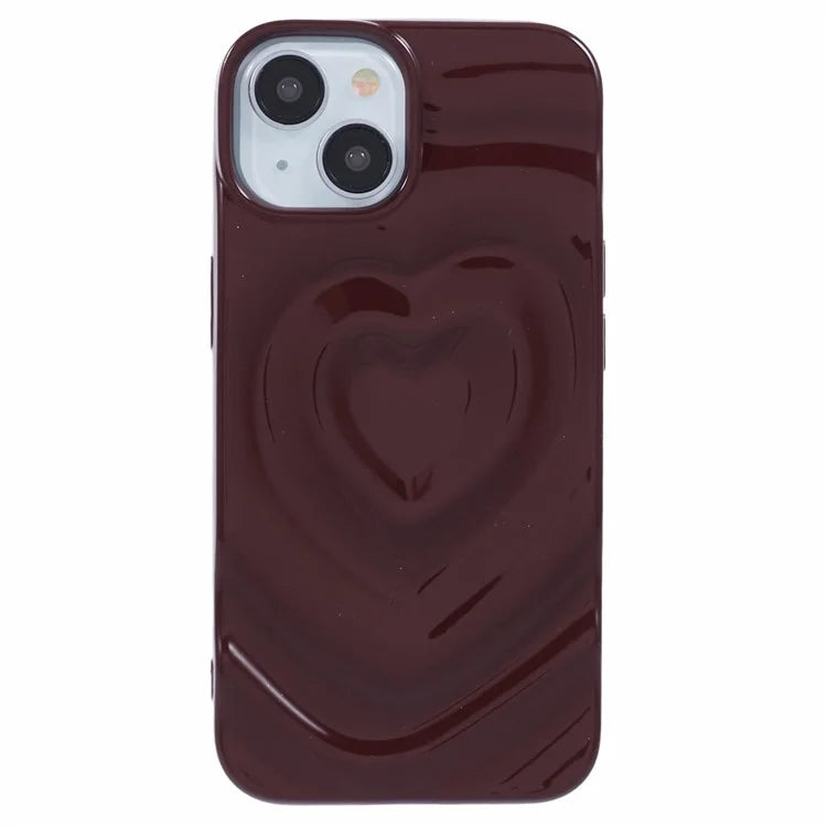 WT Series For iPhone 14 Case Heart Design Shockproof Soft TPU Phone Cover