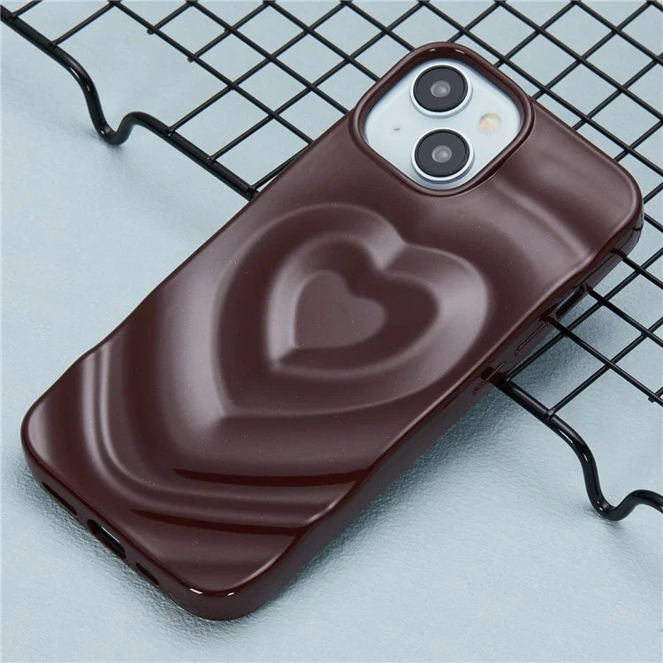 WT Series For iPhone 14 Case Heart Design Shockproof Soft TPU Phone Cover