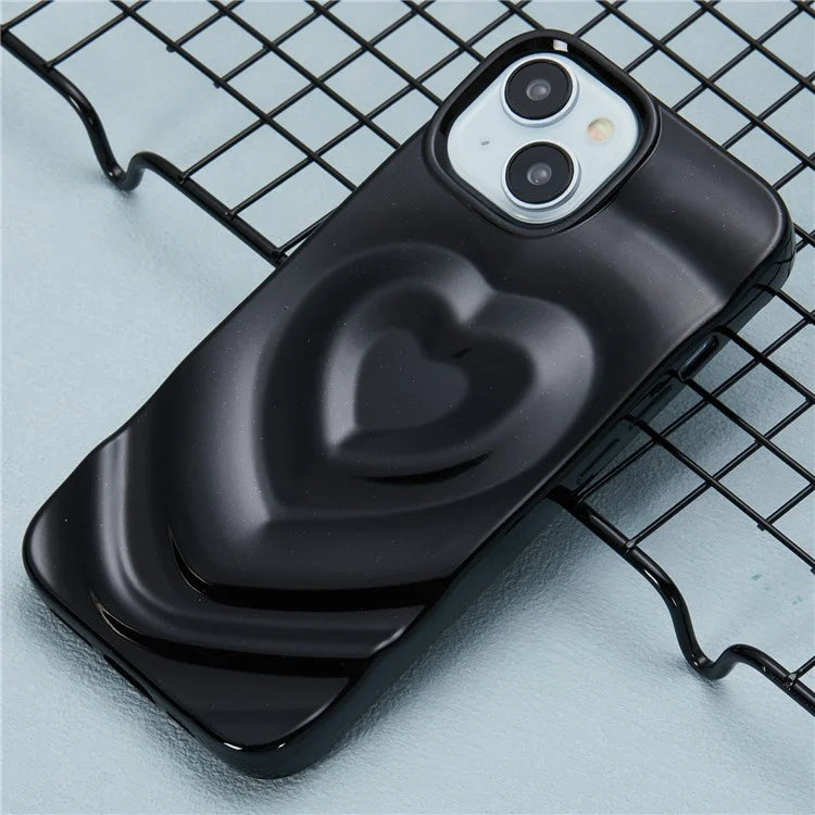 WT Series For iPhone 14 Case Heart Design Shockproof Soft TPU Phone Cover