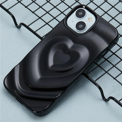 WT Series For iPhone 14 Case Heart Design Shockproof Soft TPU Phone Cover