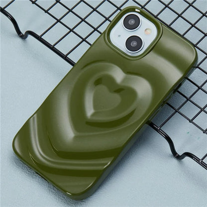 WT Series For iPhone 14 Case Heart Design Shockproof Soft TPU Phone Cover