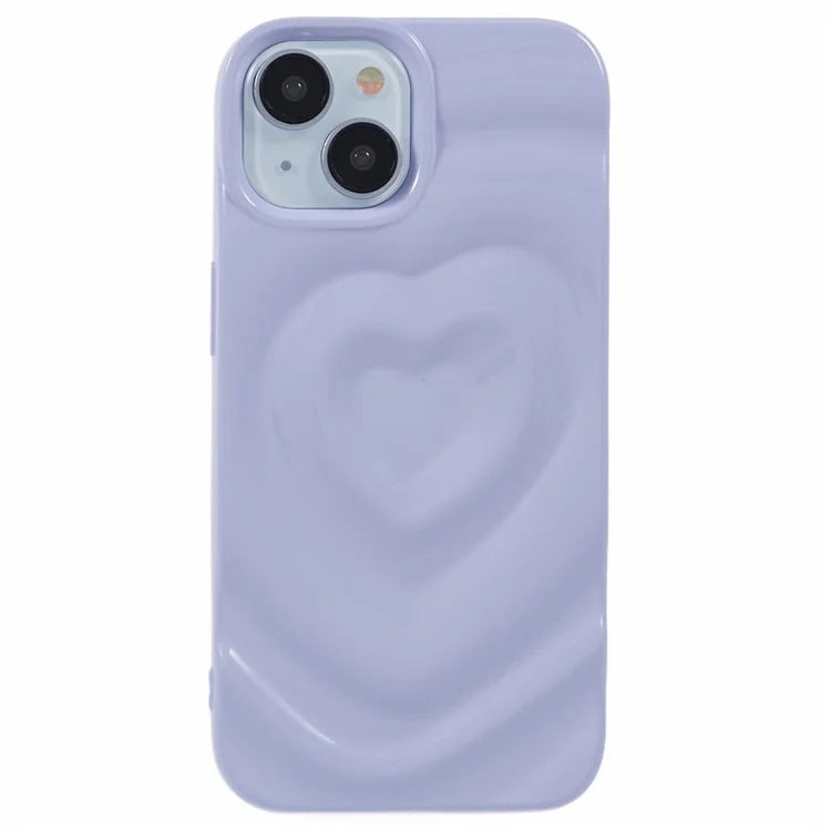 WT Series For iPhone 14 Case Heart Design Shockproof Soft TPU Phone Cover