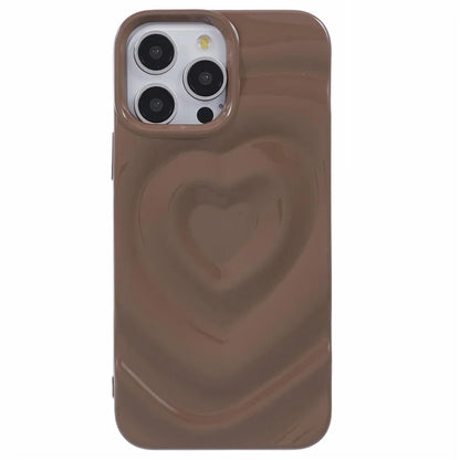 WT Series For iPhone 15 Pro Case Protective TPU 3D Heart Design Phone Cover