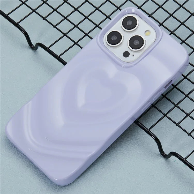 WT Series For iPhone 15 Pro Case Protective TPU 3D Heart Design Phone Cover