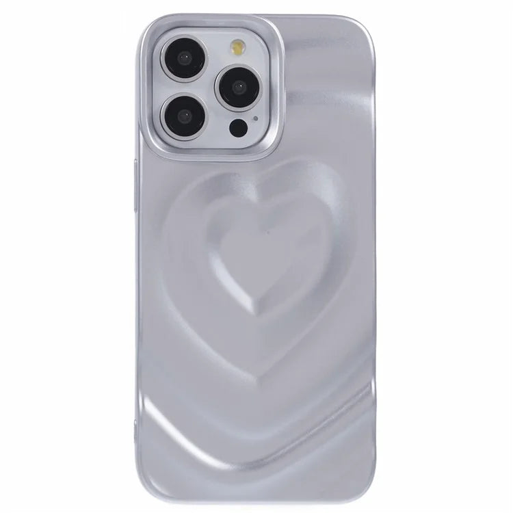 WT Series For iPhone 15 Pro Max Case Shockproof TPU Phone Cover Creative Heart Wave Pattern