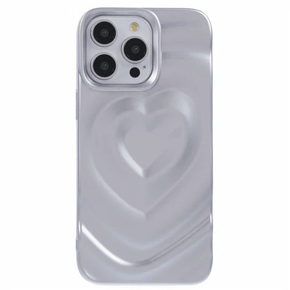 WT Series For iPhone 15 Pro Max Case Shockproof TPU Phone Cover Creative Heart Wave Pattern