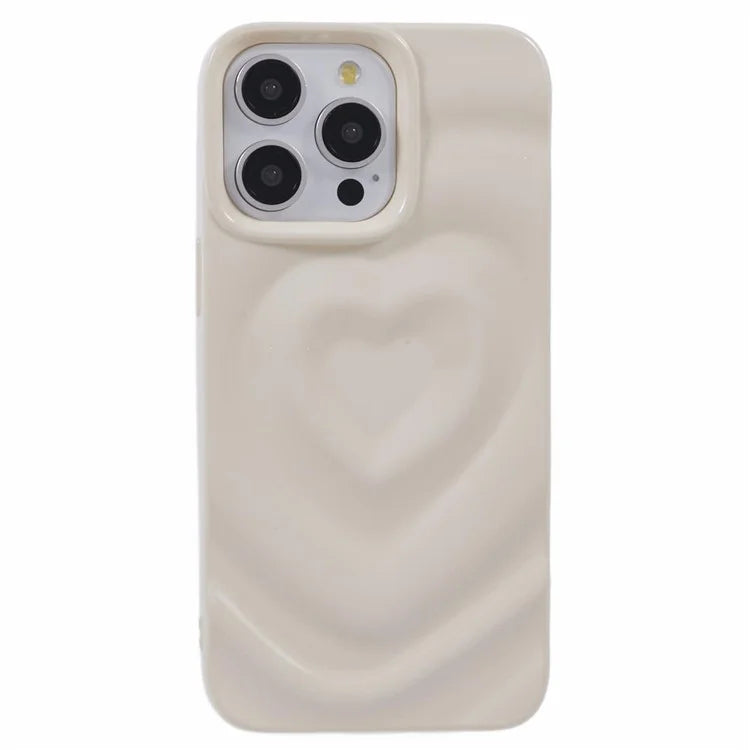 WT Series For iPhone 15 Pro Max Case Shockproof TPU Phone Cover Creative Heart Wave Pattern