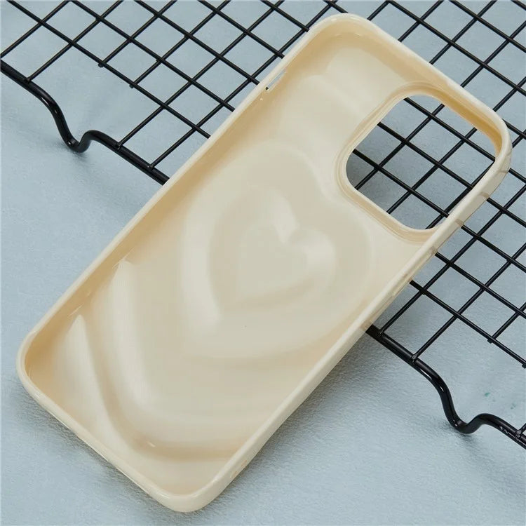 WT Series For iPhone 15 Pro Max Case Shockproof TPU Phone Cover Creative Heart Wave Pattern