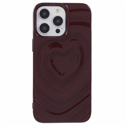 WT Series For iPhone 15 Pro Max Case Shockproof TPU Phone Cover Creative Heart Wave Pattern
