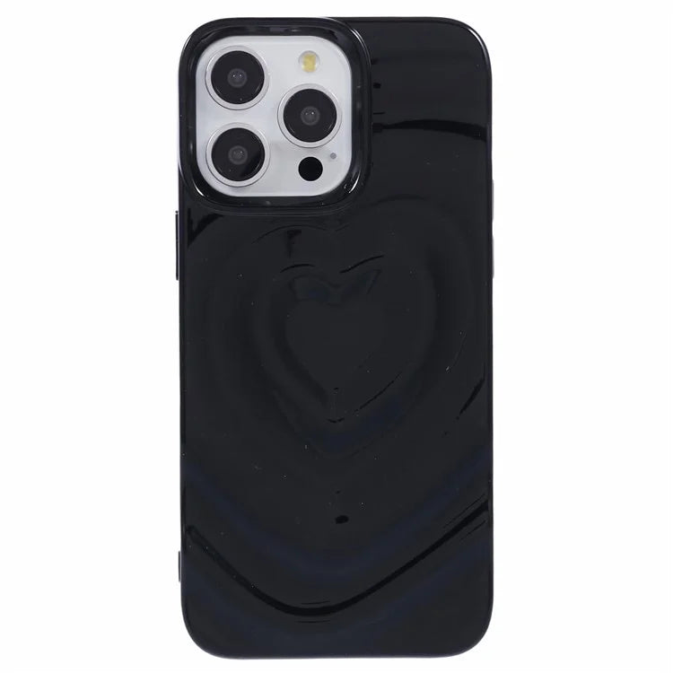 WT Series For iPhone 15 Pro Max Case Shockproof TPU Phone Cover Creative Heart Wave Pattern