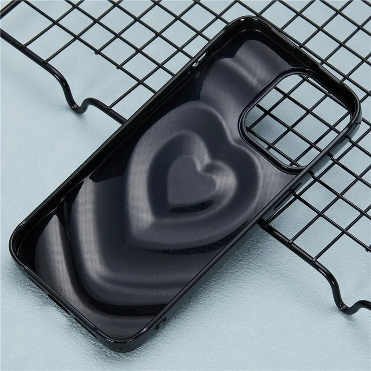 WT Series For iPhone 15 Pro Max Case Shockproof TPU Phone Cover Creative Heart Wave Pattern