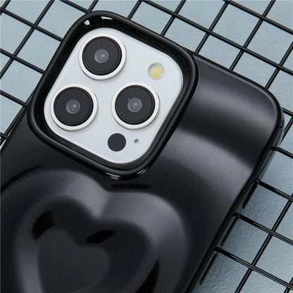 WT Series For iPhone 15 Pro Max Case Shockproof TPU Phone Cover Creative Heart Wave Pattern