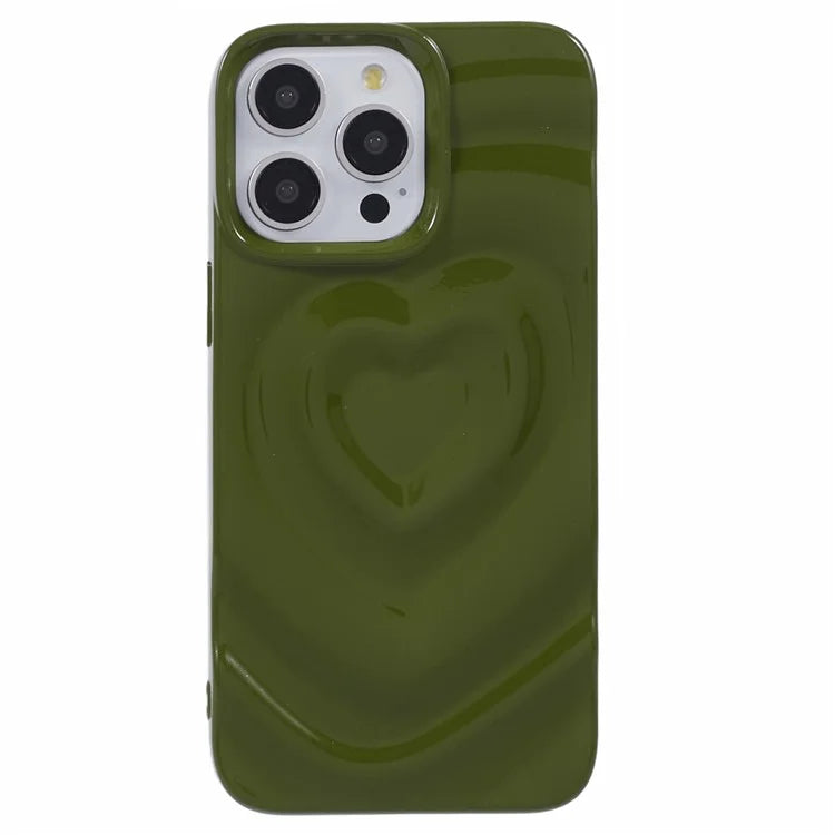 WT Series For iPhone 15 Pro Max Case Shockproof TPU Phone Cover Creative Heart Wave Pattern