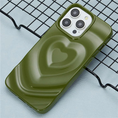 WT Series For iPhone 15 Pro Max Case Shockproof TPU Phone Cover Creative Heart Wave Pattern