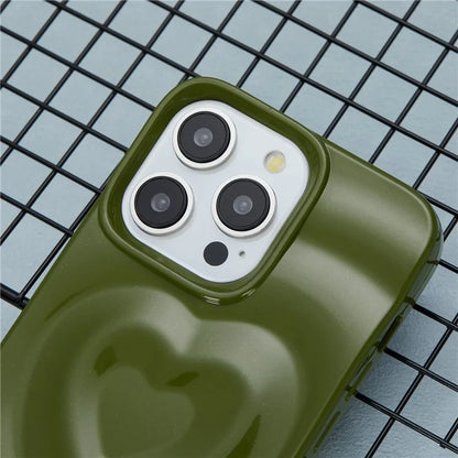 WT Series For iPhone 15 Pro Max Case Shockproof TPU Phone Cover Creative Heart Wave Pattern