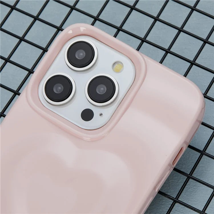 WT Series For iPhone 15 Pro Max Case Shockproof TPU Phone Cover Creative Heart Wave Pattern