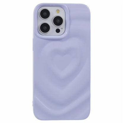 WT Series For iPhone 15 Pro Max Case Shockproof TPU Phone Cover Creative Heart Wave Pattern
