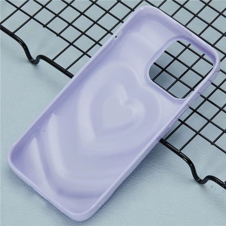 WT Series For iPhone 15 Pro Max Case Shockproof TPU Phone Cover Creative Heart Wave Pattern