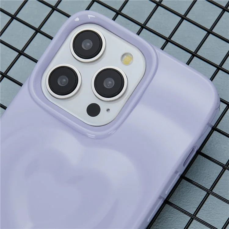 WT Series For iPhone 15 Pro Max Case Shockproof TPU Phone Cover Creative Heart Wave Pattern