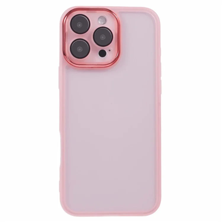 DKSM Series For iPhone 16 Pro Case TPU Protective Cell Phone Cover Electroplated Camera Frame