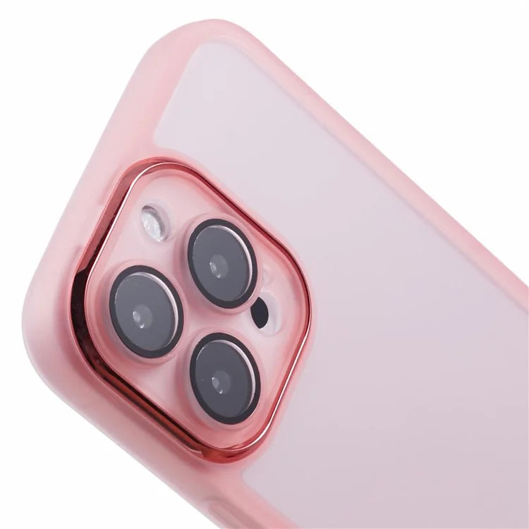 DKSM Series For iPhone 16 Pro Case TPU Protective Cell Phone Cover Electroplated Camera Frame