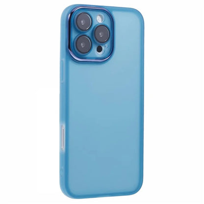 DKSM Series For iPhone 16 Pro Case TPU Protective Cell Phone Cover Electroplated Camera Frame