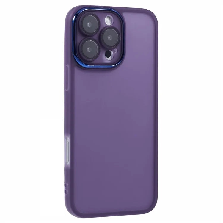DKSM Series For iPhone 16 Pro Case TPU Protective Cell Phone Cover Electroplated Camera Frame