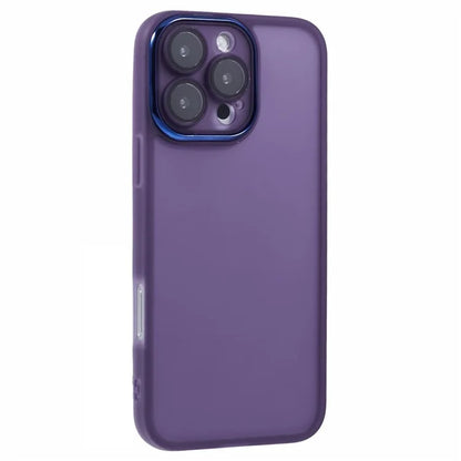 DKSM Series For iPhone 16 Pro Case TPU Protective Cell Phone Cover Electroplated Camera Frame