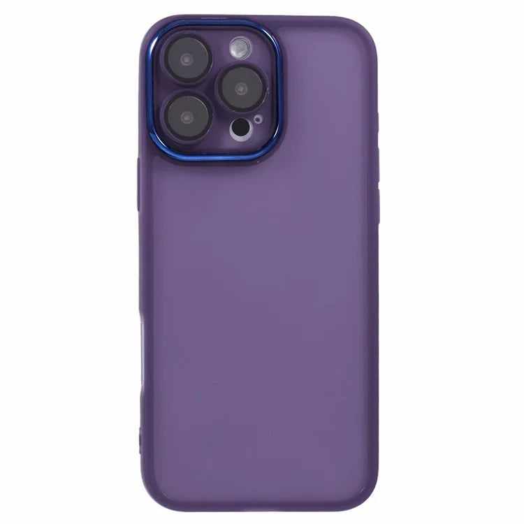 DKSM Series For iPhone 16 Pro Case TPU Protective Cell Phone Cover Electroplated Camera Frame