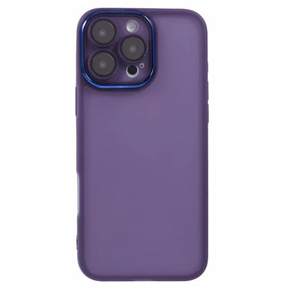 DKSM Series For iPhone 16 Pro Case TPU Protective Cell Phone Cover Electroplated Camera Frame