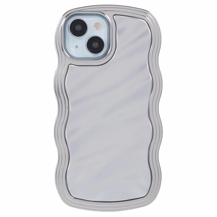 WT Series For iPhone 14 Case Wave Frame Curly Shape Anti-Slip TPU Phone Cover