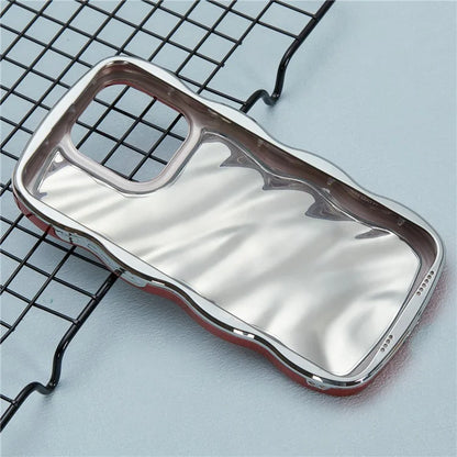 WT Series For iPhone 14 Pro Max Case Art Design TPU Phone Cover Electroplating Wave Frame