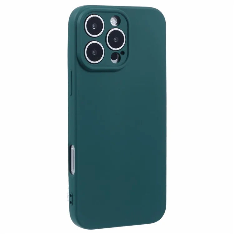 For iPhone 16 Pro Case TPU Back Soft Anti-Scratch Fiber Lining Phone Cover